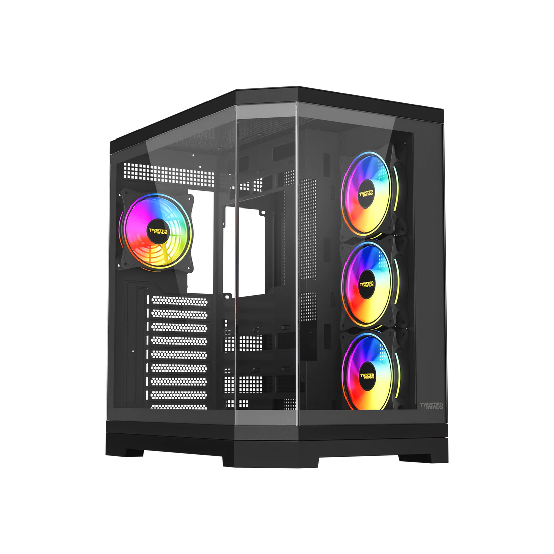 Twisted Minds Vanguard - 04 Mid Tower Gaming Case - Black – TM-P285-B - Desert Games