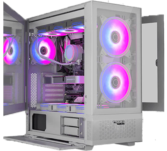 Twisted Minds Minimalist -04 Mid Tower Gaming Case - White TM-X5-W - Desert Games