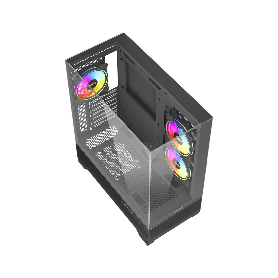 Twisted Minds Quantum Tempered Glass Mid Tower Gaming Case Black - TM-XL290-B - Desert Games