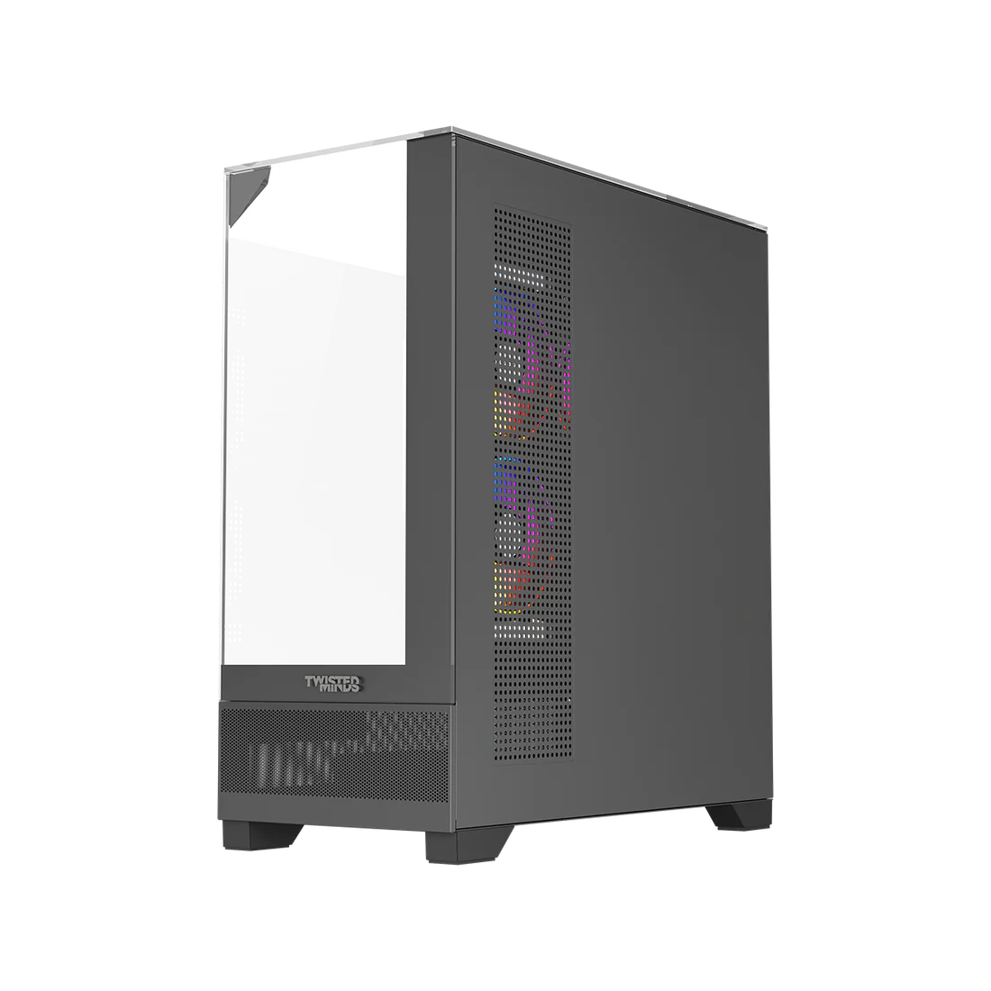 Twisted Minds Quantum Tempered Glass Mid Tower Gaming Case Black - TM-XL290-B - Desert Games