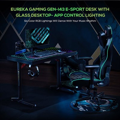Eureka Ergonomic General Series GTG-I43 E-Sports Computer Desk - Explorer Edition - Desert Games