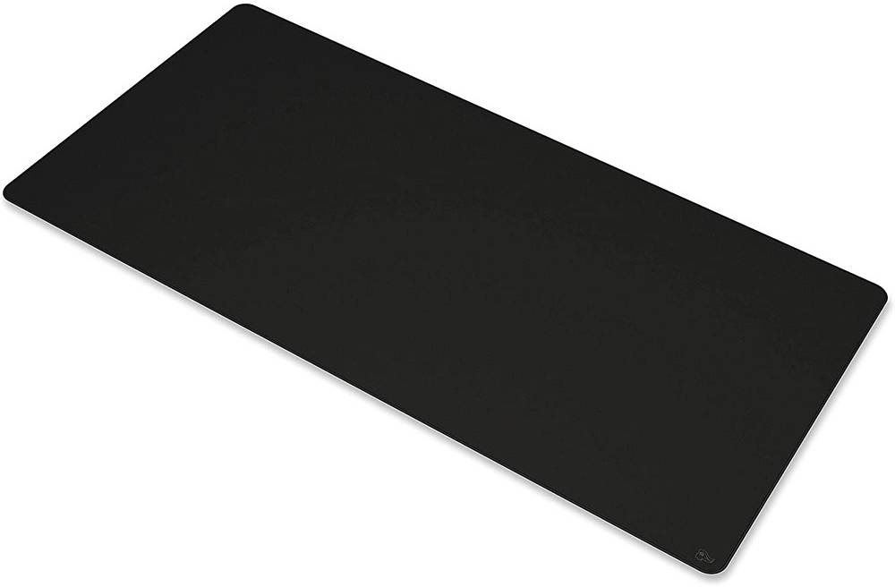 Glorious XXL Extended Gaming Mouse Mat/Pad - Stealth Edition - Large, Wide (XXL Extended) Black Cloth Mousepad, Stitched Edges, 18"x36" | G-XXL-STEALTH - Desert Games