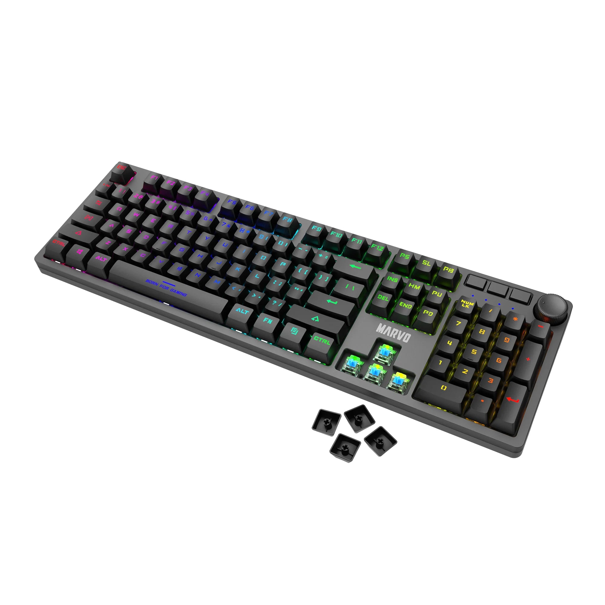 MARVO KG954 EN-R Wired Mechnical Keyboard - Desert Games
