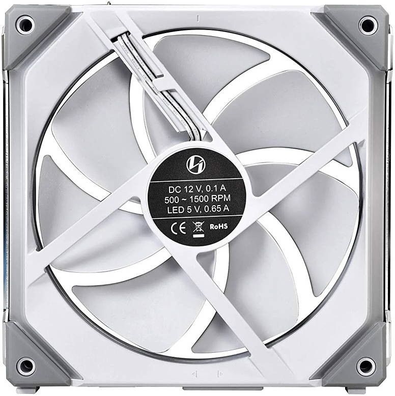 Lian Li UNI FAN SL140 Digital Addressable RGB 140 Fan, Single Pack, White | G99.14UF1W.00 - Desert Games