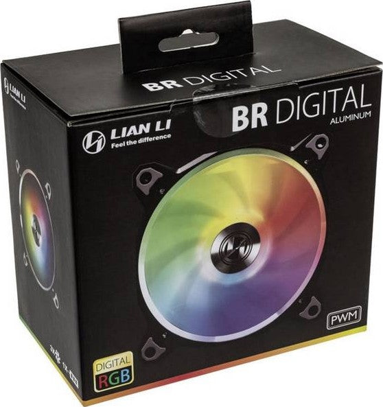 Lian Li BR 120 Digital RGB PWM Triple Pack Fan, 3x 120mm Fans with Remote Controller, Black | G99.12Q18P.R30B - Desert Games