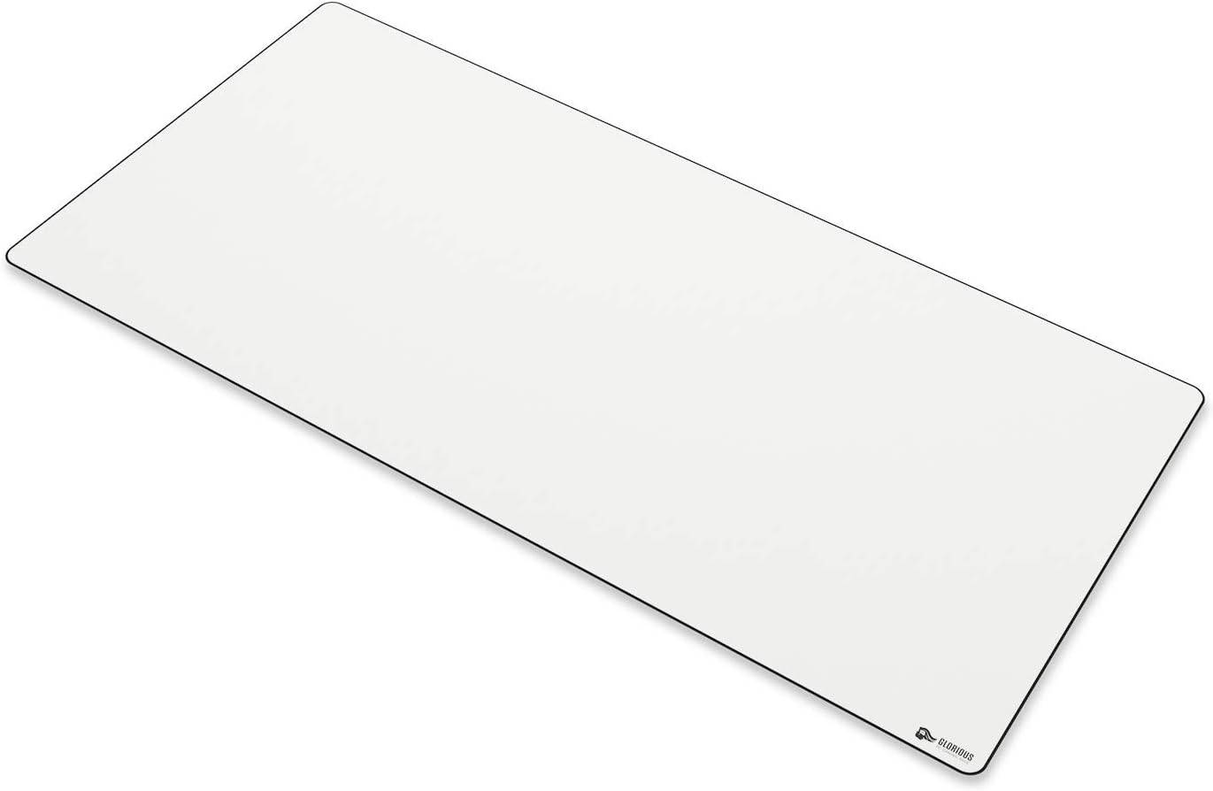 Glorious 3XL Extended Gaming Mouse Pad/Mat, 48x24'' Size, For Desk / Rubber Base / Computer, With Stitched Edges, White | GW-3XL - Desert Games