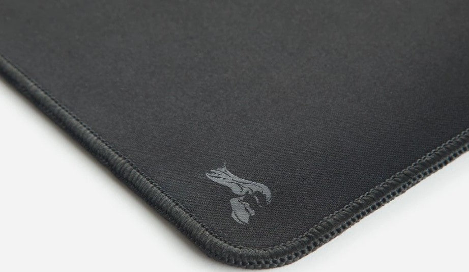 Glorious G-L-STEALTH Stealth Extended Gaming Mouse Pad/Mat, Long Black Cloth, Mousepad, Stitched Edges, 11"x13" | G-L-STEALTH - Desert Games