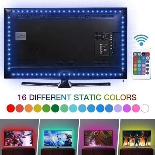 Twisted Minds Gaming Monitor /TV RGB LED Strip, USB Powered Light, Works with Remote-16 million colors RGB Led Strip with 36000 hrs. life span-2 Meters | TM-LED-2M - Desert Games