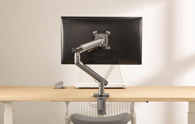 Twisted Minds Twisted Minds, Premium Aluminum Single Adjustable Computer Monitor Arm Mount for 17 To 32 Inch, Grey, TM-49-C06-G - Desert Games