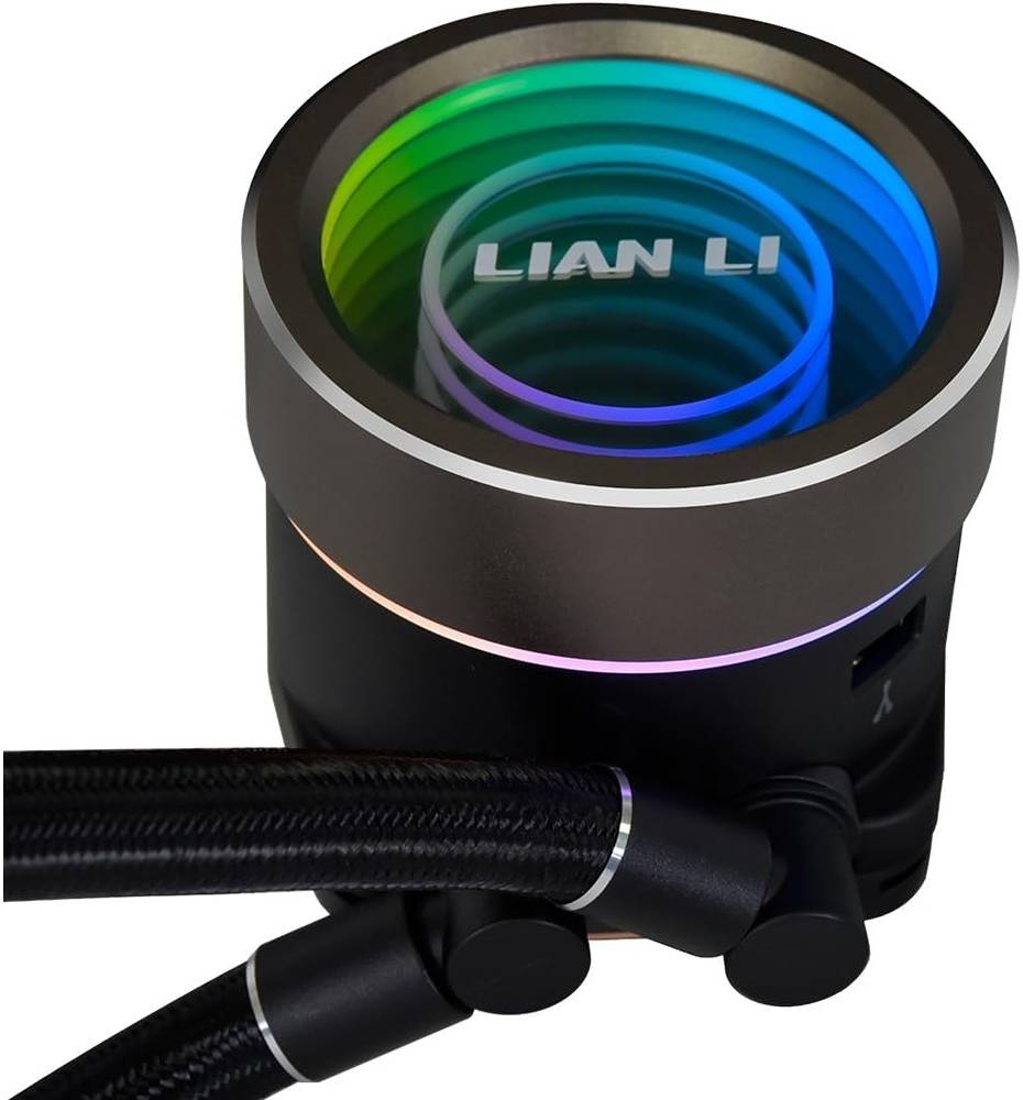 Lian Li Galahad II Trinity 240 Liquid CPU Cooler, 240mm Radiator, 2x 120mm Fans, 3200RPM Pump Speed, 79.9CFM Fan Airflow, 2450RPM Fan Speed, Fluid Dynamic Bearing, Black | GA2T24B - Desert Games