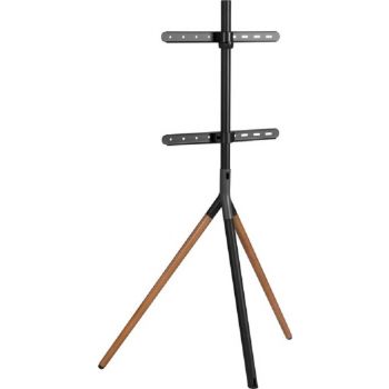 Gadgeton Easel Studio Tv Floor Stand, Mount For 49" - 70" Screen Size Supports - Grey/Walnut