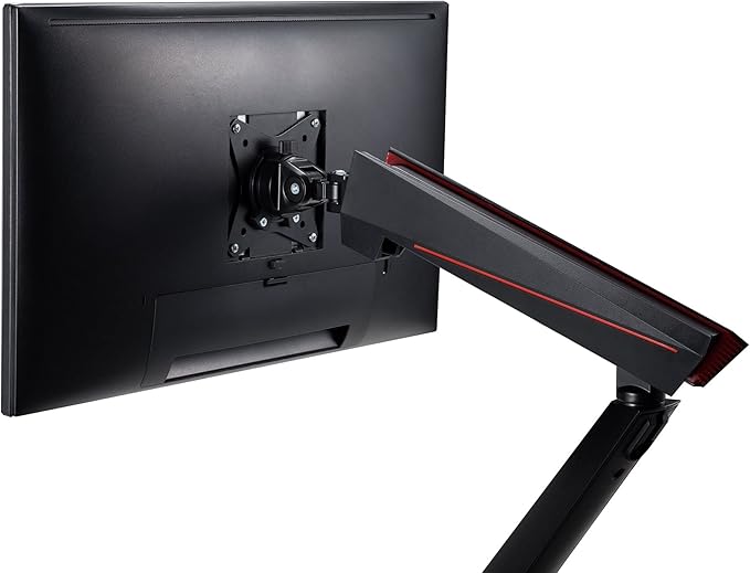 Twisted Mind Single RGB Monitor Mount, Spring-Assisted, Pro Gaming Monitor, Arm With Usb | LDT39-C012U - Desert Games