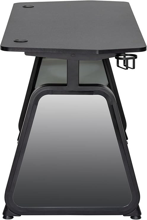 Twisted Minds Infinity Gaming Desk with LED Lights, Computer Desk with Futuristic Design, Gamer Home Office Computer Desk Table - Desert Games