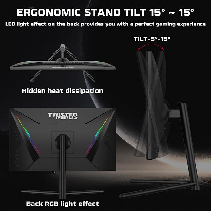 Twisted Minds 27-Inch Flat Gaming Monitor, FHD 1920 x 1080, 0.5ms Response Rate, HDR, 192Hz Refresh Rate, Fast IPS, Experience Smooth, Blur-Free Gaming, Multiple I/O & HDMI 2.1 - Desert Games