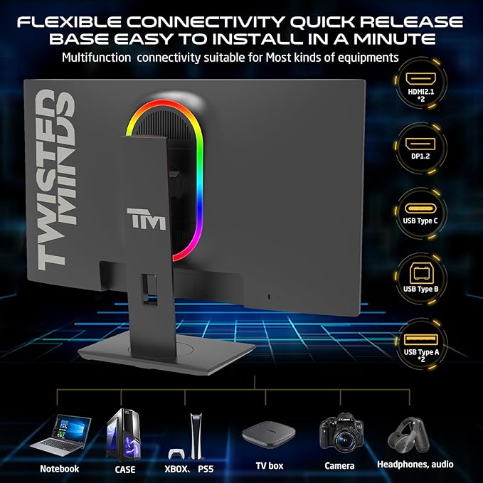 Twisted Minds 28" Uhd 144Hz Gaming Monitor-Fast Response Time 0.9Ms Led-3840*2160 Resolution Freesync And G-Sync Supported Monitor - Desert Games