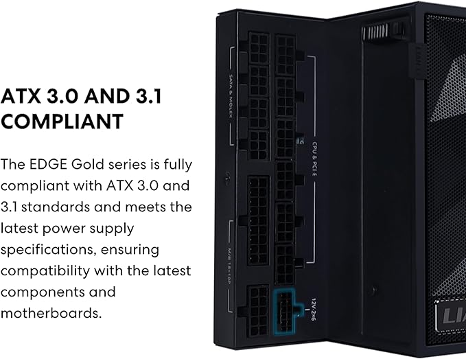 Lian Li EDGE 1000W 80 PLUS Platinum Full Modular ATX Power Supply – Black - Desert Games