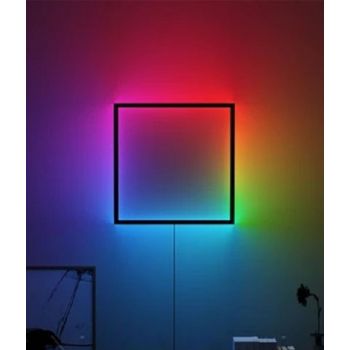 Gadgeton Modern Square RGB LED Wall Lamp with Remote Control - 745610