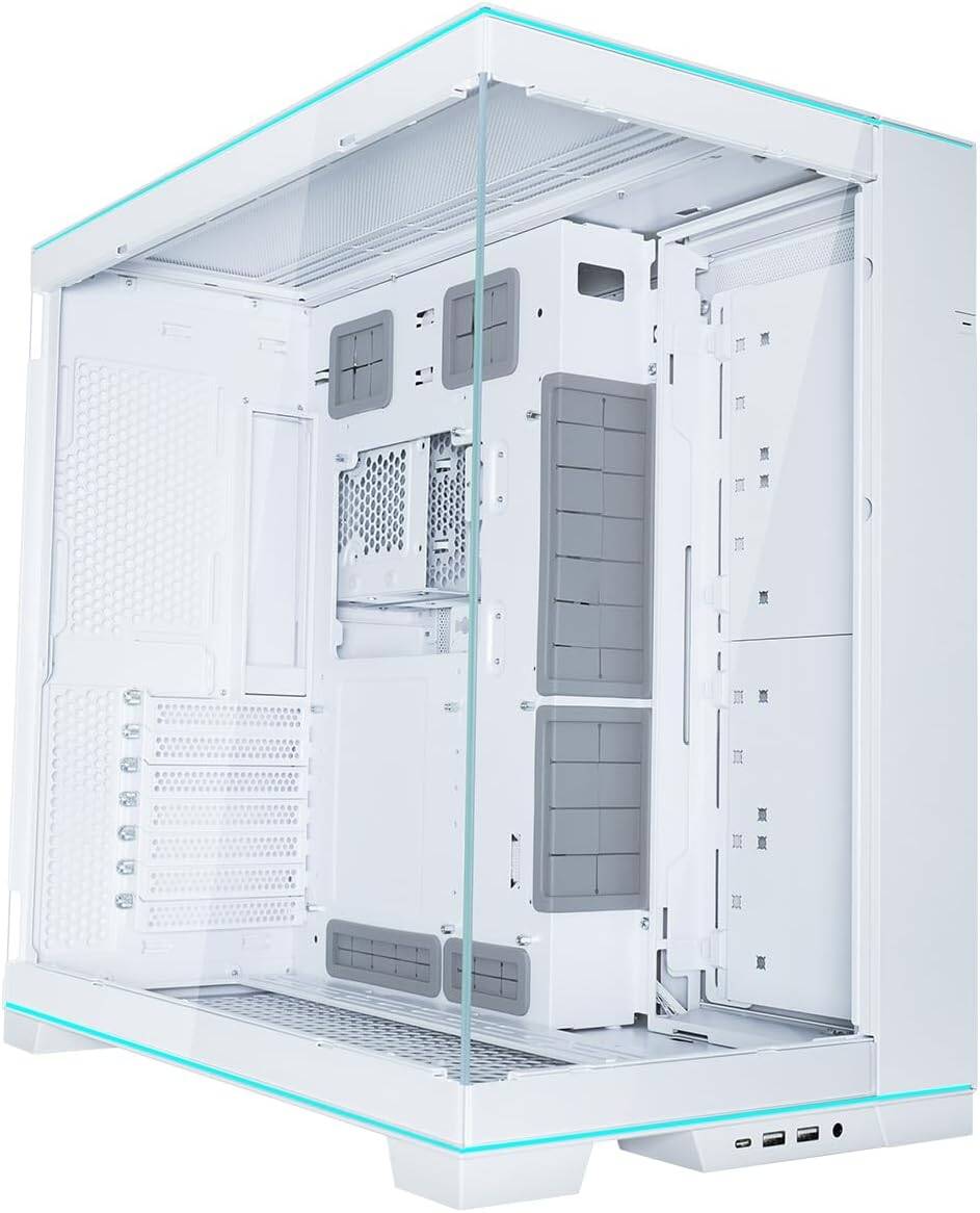 Lian Li O11D EVO RGB E-ATX Gaming Dual Chamber Case, White | G99.O11DERGBW.00 - Desert Games