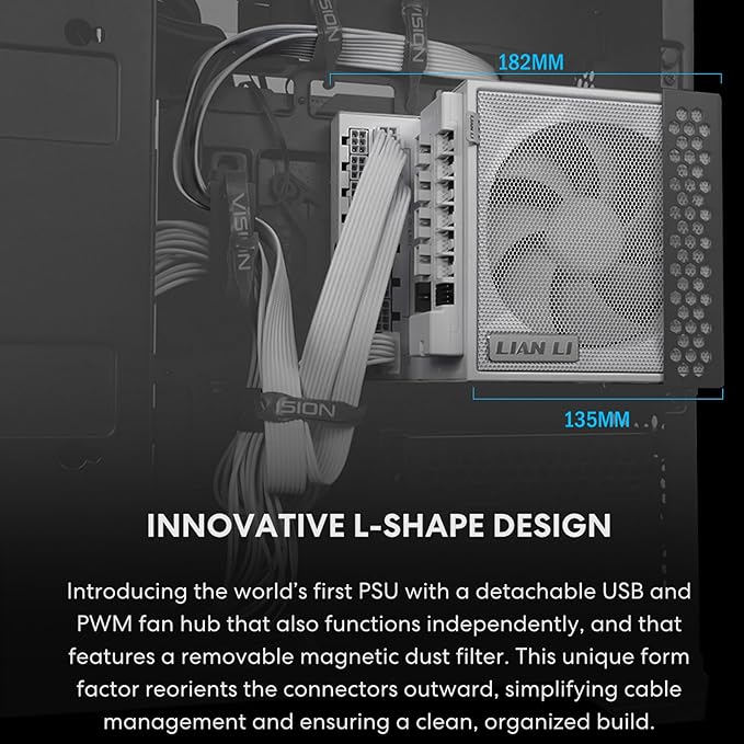 Lian Li EDGE 1000W 80 PLUS Platinum Full Modular ATX Power Supply – Black - Desert Games