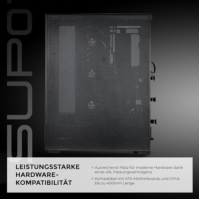 Lian Li SUP 01 Mid-Tower Case - Black, Classic Aluminium PC Chassis - Desert Games