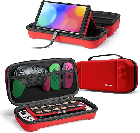 Tomtoc Carrying Case for Nintendo Switch - Red - Desert Games