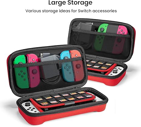 Tomtoc Carrying Case for Nintendo Switch - Red - Desert Games