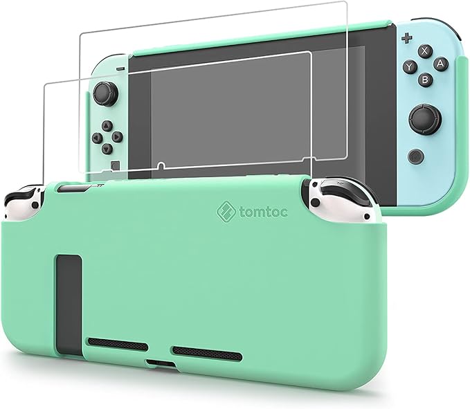 Tomtoc Nintendo Switch Liquid Silicone Case - Turquoise - Desert Games