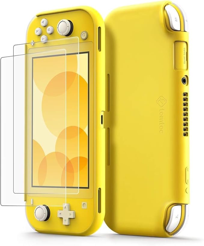 Tomtoc Nintendo Switch Lite Liquid Silicone Case - Yellow - Desert Games