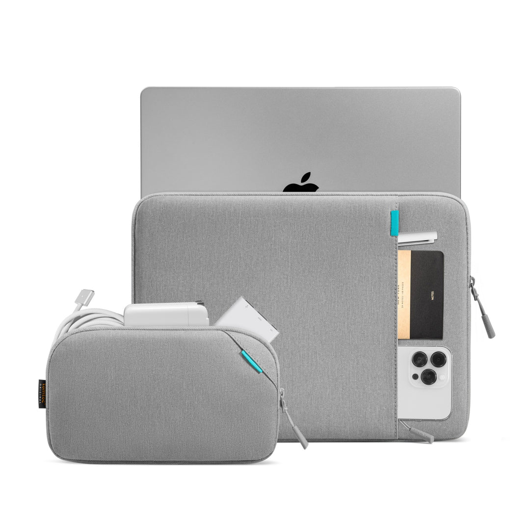 Tomtoc Defender-A13 Laptop Sleeve, 13" MacBook Air - Gray - Desert Games