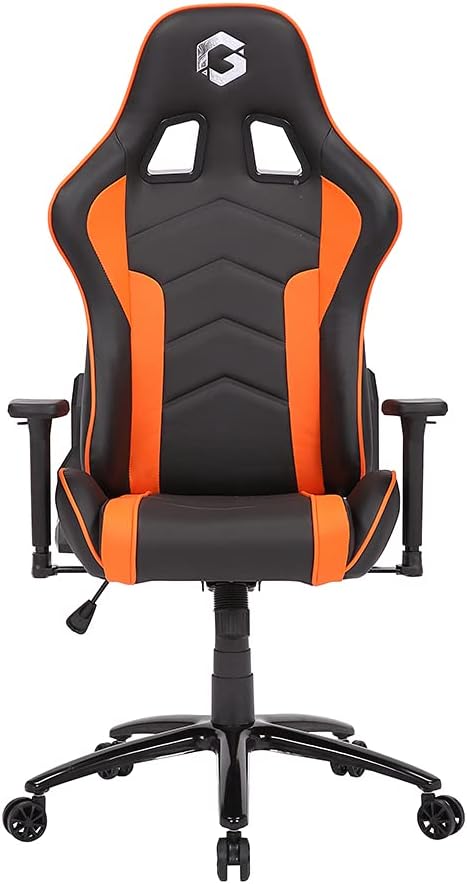 GAMEON Gaming Chair, 3D, Backrest, Head Pillow, Lumbar - Black/Orange - Desert Games