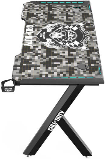 GAMEON Call Of Duty Hawksbill Series RGB Flowing Light Gaming Desk, (Size 1200-600-720mm) - Desert Games