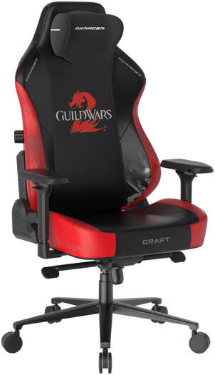 DXRacer Craft Guild Wars 2 Edition Gaming Chairs Extra Large Size - Black / Red - Desert Games