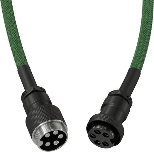 Glorious Coiled USB Type-C Keyboard Cable - Forest Green GLO-CBL-COIL-FG - Desert Games
