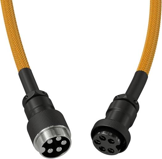Glorious Coiled USB Type-C Keyboard Cable  - Glorious Gold GLO-CBL-COIL-GG - Desert Games