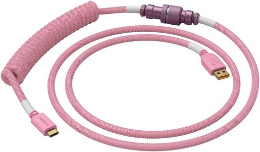 Glorious Coiled USB Type-C Keyboard Cable - Pixel Pink GLO-CBL-COIL-PP - Desert Games