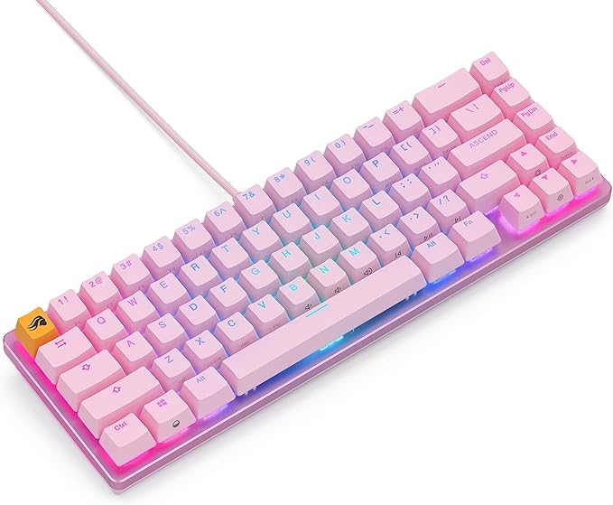Glorious GMMK 2 Compact 65% Mechanical Gaming Keyboard - Pink GLO-GMMK2-65-RGB-P - Desert Games
