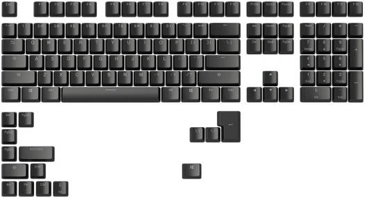 Glorious PC Gaming Race GMMK ABS Doubleshot V2 USA Base Kit, Keycap Set - Black GLO-KC-ABS-USKIT-B - Desert Games