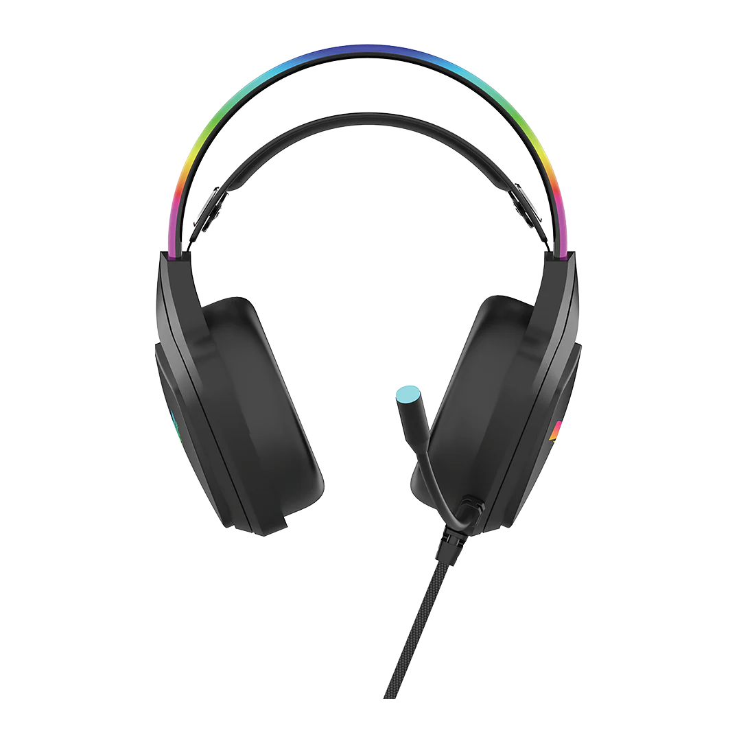 GAMEON GO-712 RGB Gaming Headset With Detachable Mic - Black - Desert Games
