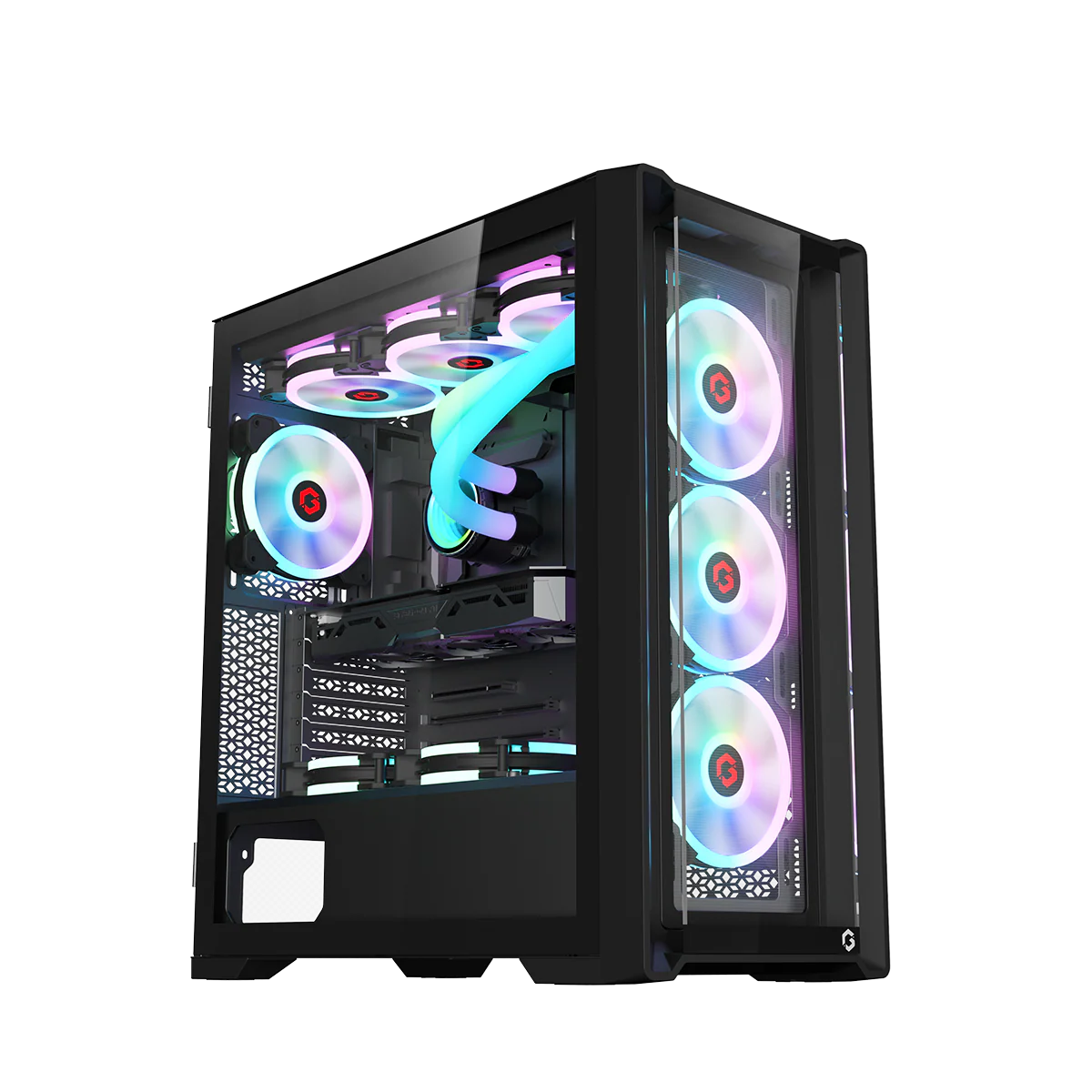 GAMEON Vortex Midnight Series Mid Tower Gaming Case - Black