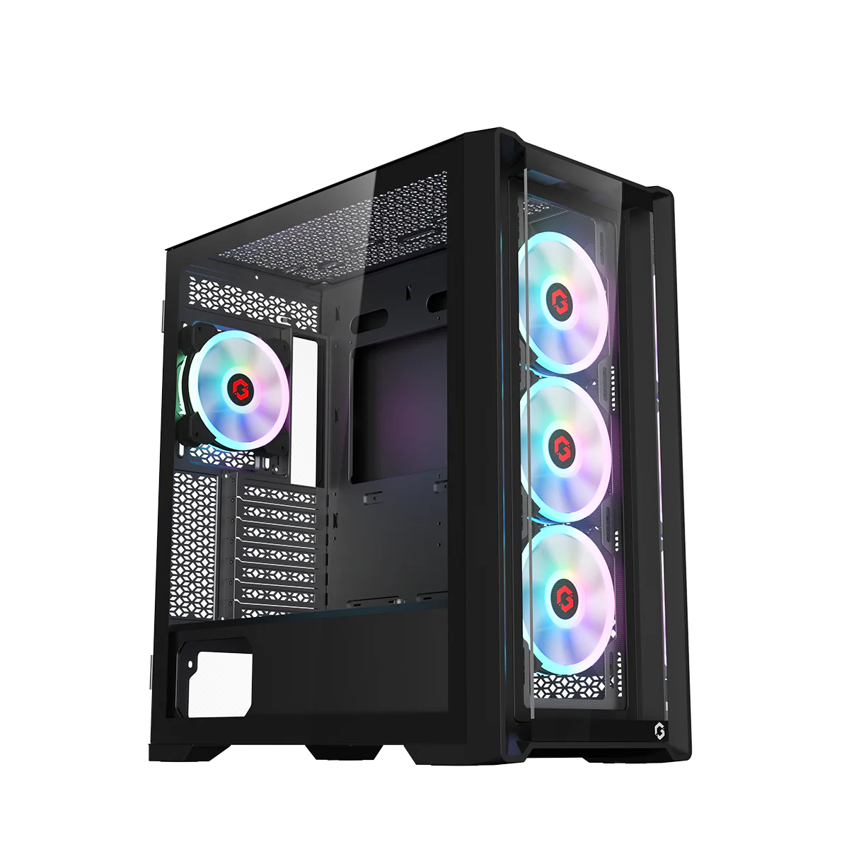 GAMEON Vortex Midnight Series Mid Tower Gaming Case - Black
