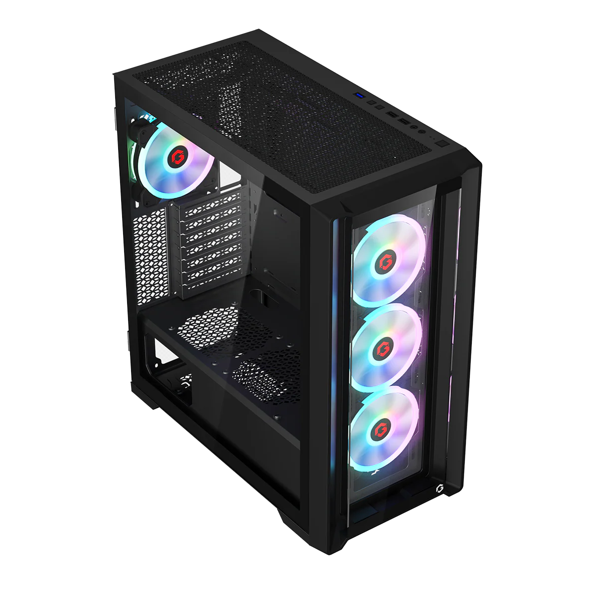 GAMEON Vortex Midnight Series Mid Tower Gaming Case - Black - Desert Games