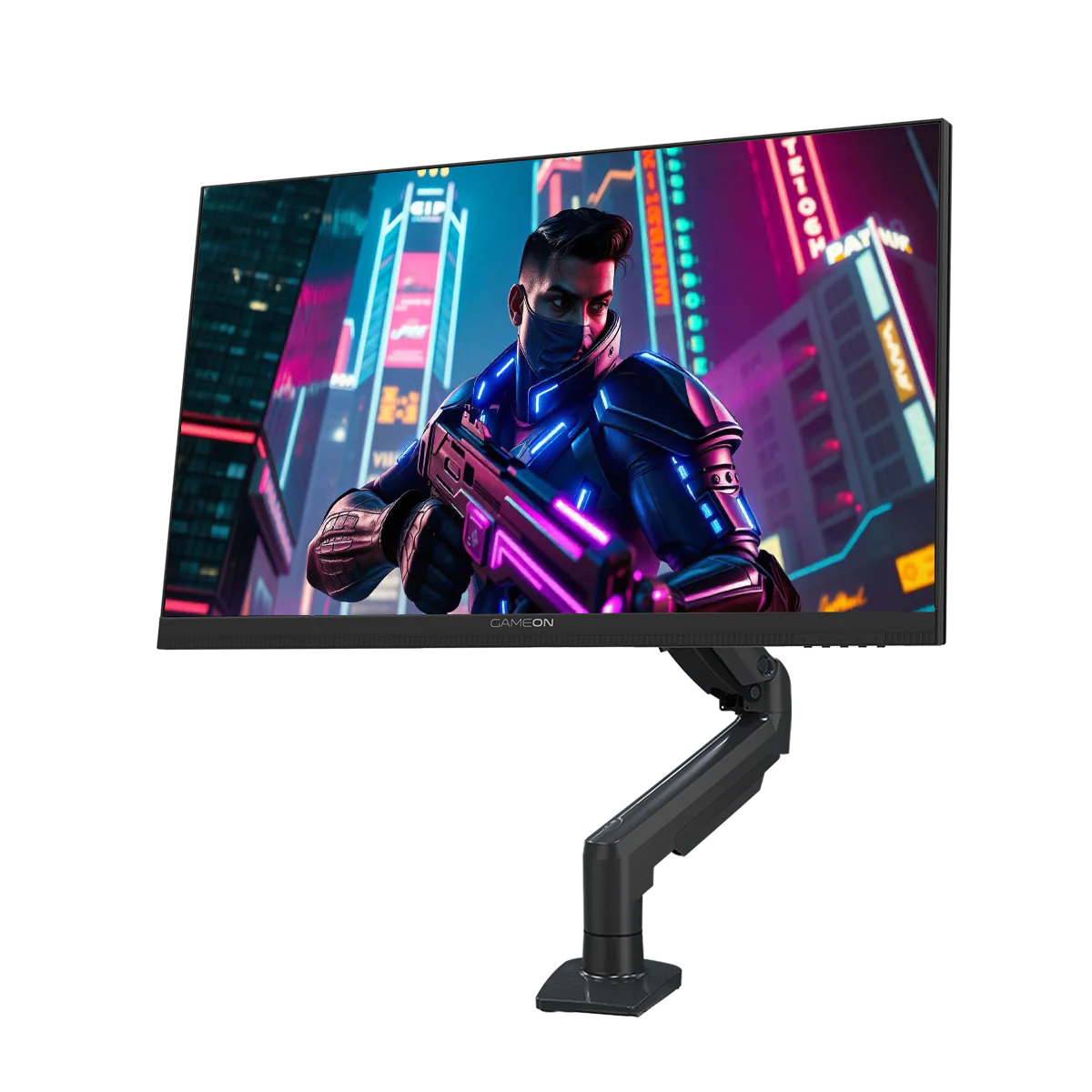 GAMEON GOM27FHD190IPSX Midnight Pro X Series 27" FHD, 190Hz, MPRT 0.5ms, HDMI 2.1, Fast IPS Gaming Monitor (Supports PS5) with Stand - Black - Desert Games