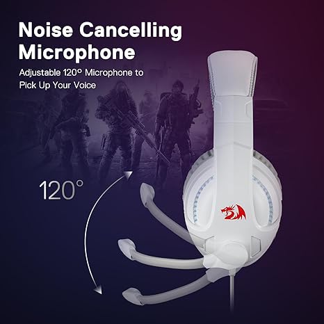 Redragon H211 Cronus RGB Wired Gaming Headset - White