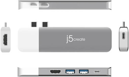 J5 Create Ultradrive Kit USB-C Dual-Display Modular Dock - Silver - Desert Games