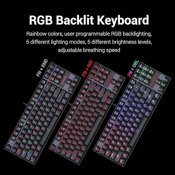 Redragon K552-RGB-BA Gaming Keyboard and Mouse Combo - Desert Games