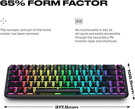 FNATIC STREAK65 Compact RGB 60 Gaming Mechanical Keyboard - Desert Games