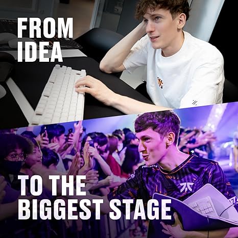 Fnatic STREAK80 LP White TKL Mechanical Low Profile Pro Gaming Keyboard - Desert Games