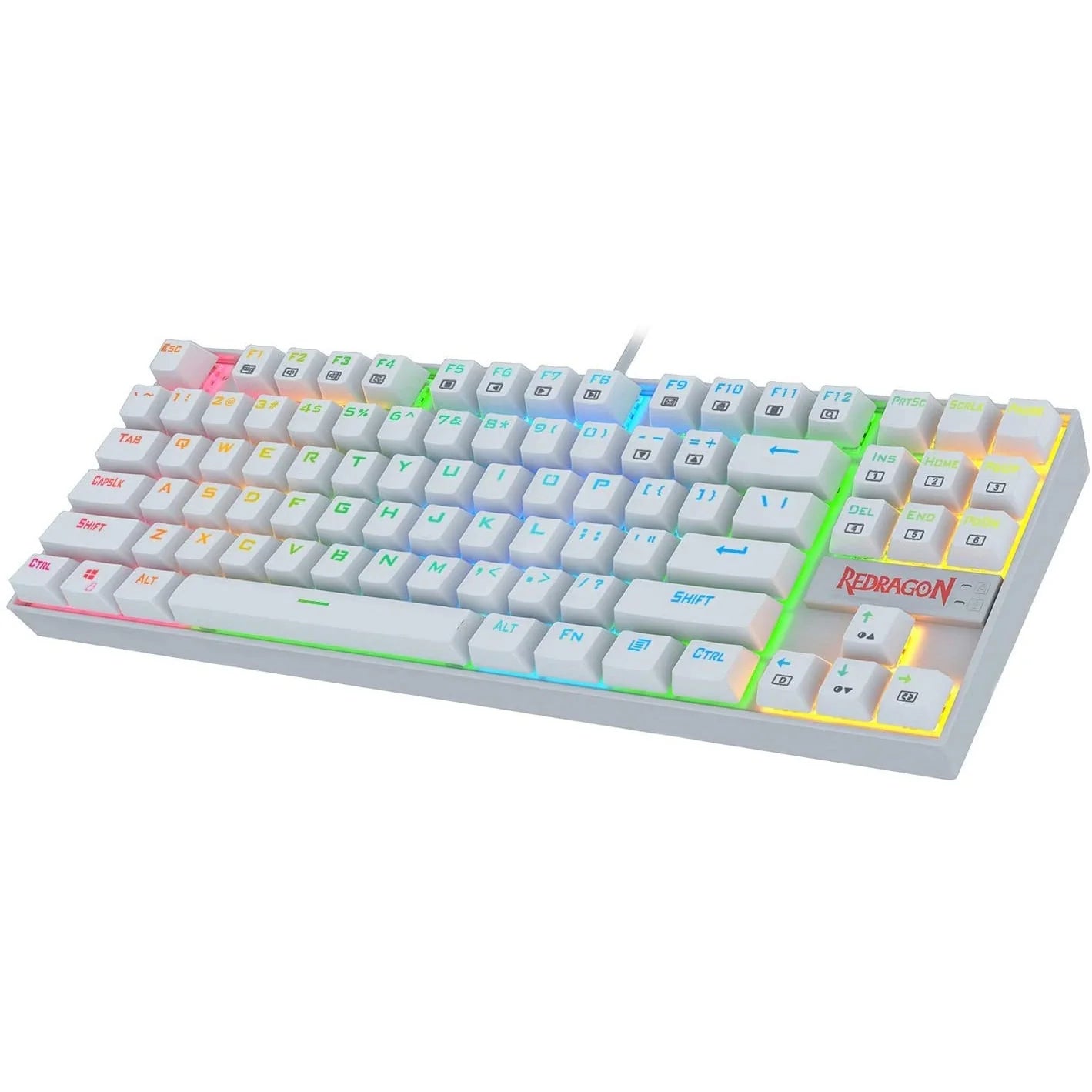 Redragon K552W KUMARA RGB Mechanical Gaming Keyboard Red switches - White