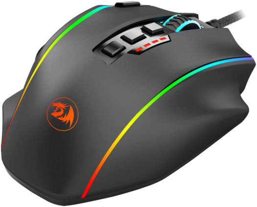 Redragon M901-K-2 Wired Gaming Mouse, Black - Desert Games