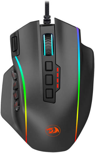 Redragon M901-K-2 Wired Gaming Mouse, Black - Desert Games